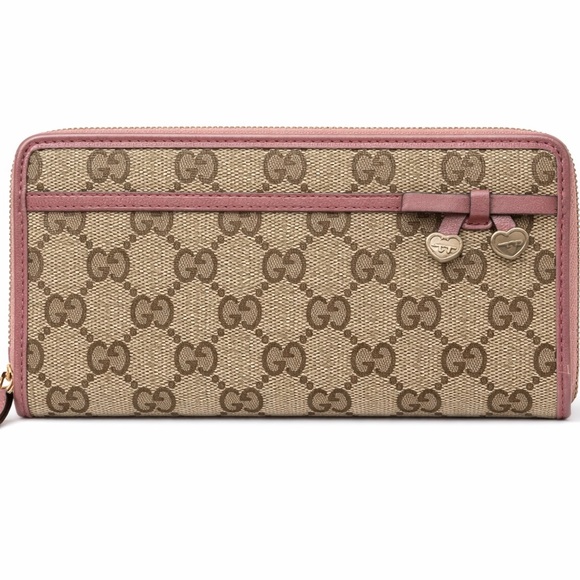 Gucci Handbags - Gucci Cream and Pink Wallet